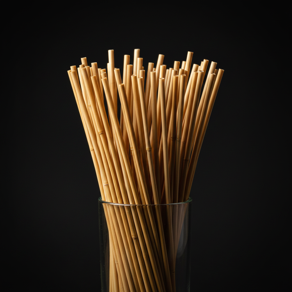 EcoHarvest 100% natural wheat reusable drinking straws in a 100-pack, eco-friendly and biodegradable by ARMPOWER IN MY HANDS.