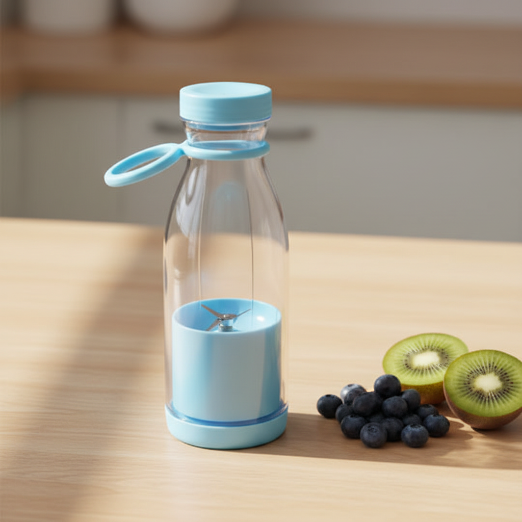 ARMPOWER IN MY HANDS FreshBlend Go portable 350ml USB rechargeable blender with sleek design and blending jar.