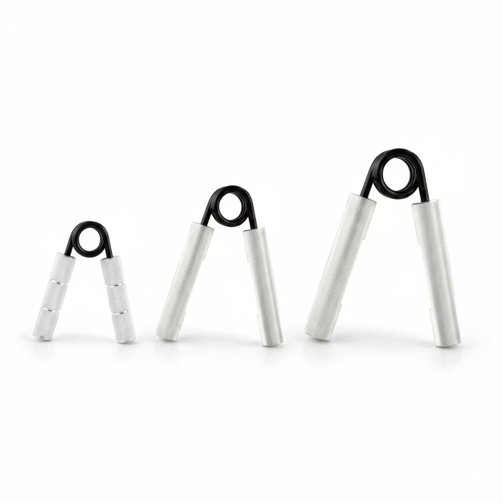 IronGrip Pro adjustable aluminum hand gripper by ARMPOWER IN MY HANDS, heavy-duty grip strengthener for building hand strength.