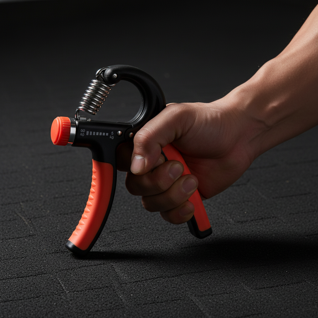 Orange ARMPOWER IN MY HANDS ForearmPro 3-piece adjustable grip strengtheners for hand and arm muscle training.