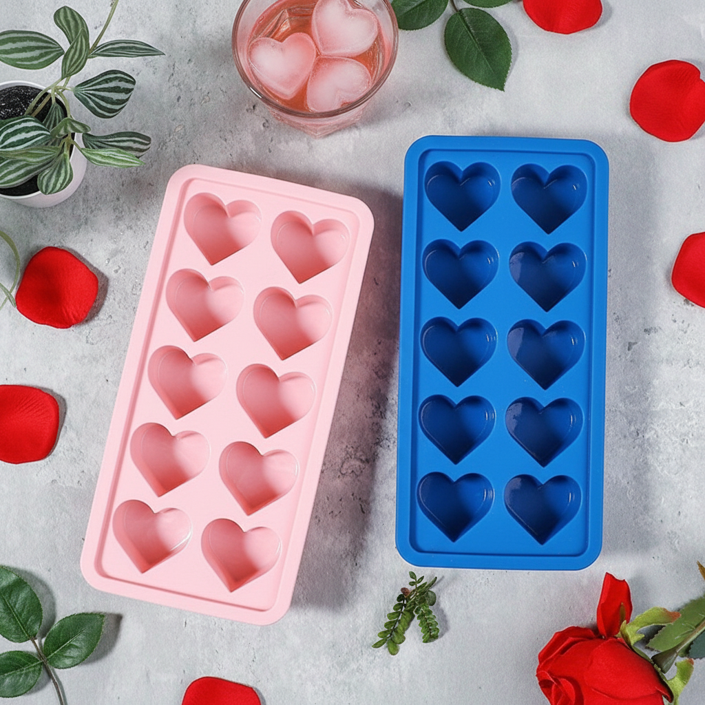 Pink & blue trays together