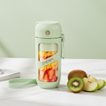 ARMPOWER IN MY HANDS RoamBlend Pro portable electric travel blender in green, compact design for smoothies and blending on the go